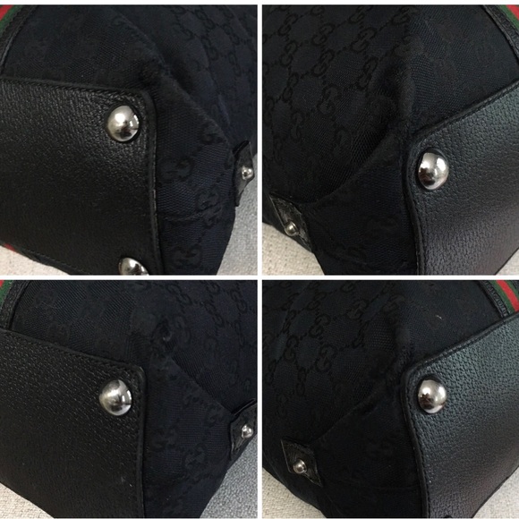 Authentic Gucci black monogram canvas tote bag - Picture 11 of 16